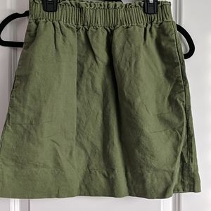 J Crew Factory Linen blend sidewalk skirt